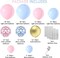 Light Pink and Blue Balloon Garland Arch Kit-130 PCS 5+12+18 Inch Pink Blue Confetti Gold Latex Balloons Gender Reveal Balloons For Boys Girls Gender Reveal Decorations Baby Shower Decorations